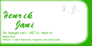 henrik jani business card